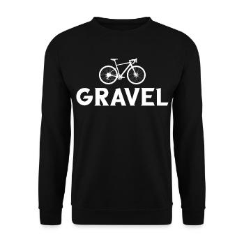 Gravel Bike Fahrrad Radfahrer Radfahrerin - Unisex Pullover - Schwarz - Vorne - Alina (178cm) & Michal (187cm)