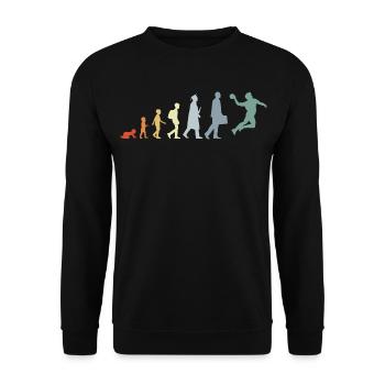 Vintage Handball Evolution - Unisex Sweatshirt - black - Front - Alina (178cm) & Michal (187cm)