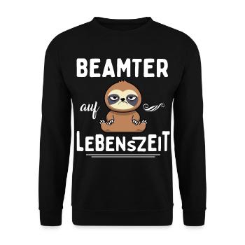 Beamter auf Lebenszeit Beamter 4 Life - Unisex Pullover - Schwarz - Vorne - Alina (178cm) & Michal (187cm)