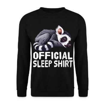 Chemise de nuit officielle Lemur - Sweat-shirt Unisexe - noir - Devant - Alina (178cm) & Michal (187cm)