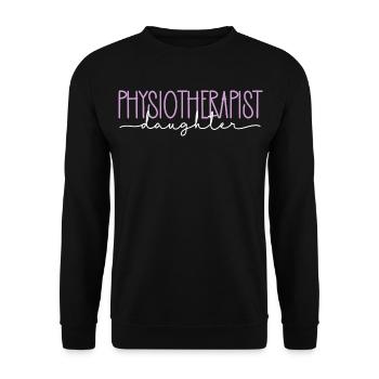 Physiotherapeut stolze Tochter süßes Geschenk - Unisex Pullover - Schwarz - Vorne - Alina (178cm) & Michal (187cm)