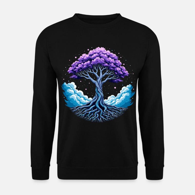 Midgard Yggdrasil Wikinger Baum des Lebens - Unisex Pullover - Schwarz