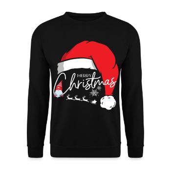 Noël Gnome Merry Christmas - Sweat-shirt Unisexe - noir - Devant - Alina (178cm) & Michal (187cm)