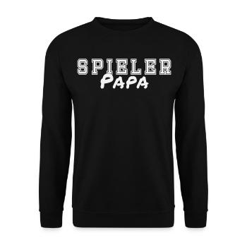 Spieler Papa - Unisex Pullover - Schwarz - Vorne - Alina (178cm) & Michal (187cm)