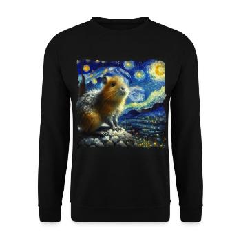 Aguti Starry Night - Unisex Pullover - Schwarz - Vorne - Alina (178cm) & Michal (187cm)