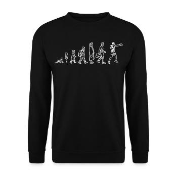 Evolution of the Boxer - Unisex Sweatshirt - black - Front - Alina (178cm) & Michal (187cm)
