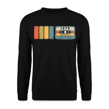 Cadeau d’anniversaire original 1978 Vintage 1978 - Sweat-shirt Unisexe - noir - Devant - Alina (178cm) & Michal (187cm)