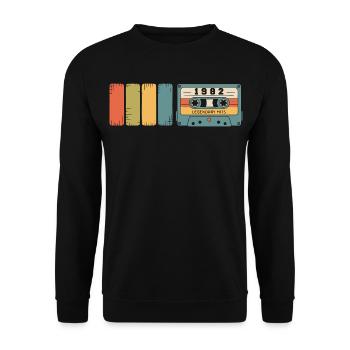 Cadeau d’anniversaire original 1982 Vintage 1982 - Sweat-shirt Unisexe - noir - Devant - Alina (178cm) & Michal (187cm)