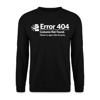 Error 404 Costume Not Found - Unisex Sweatshirt - black - Front - Alina (178cm) & Michal (187cm)