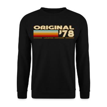 1978 - Unisex Pullover - Schwarz - Vorne - Alina (178cm) & Michal (187cm)