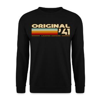 1941 - Unisex Pullover - Schwarz - Vorne - Alina (178cm) & Michal (187cm)