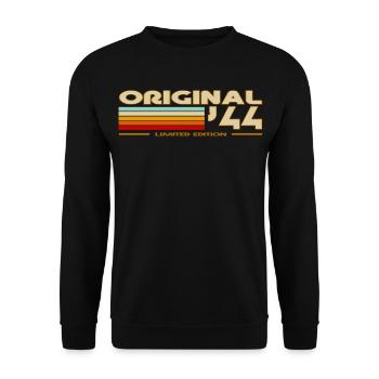 1944 - Unisex Pullover - Schwarz - Vorne - Alina (178cm) & Michal (187cm)