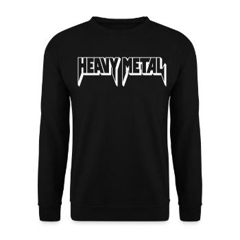 Heavy Metal 3D-Logo - Unisex Pullover - Schwarz - Vorne - Alina (178cm) & Michal (187cm)