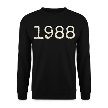 Geburtstagsgeschenk 1988 – Großartig seit 1988 - Unisex Pullover - Schwarz - Vorne - Alina (178cm) & Michal (187cm)