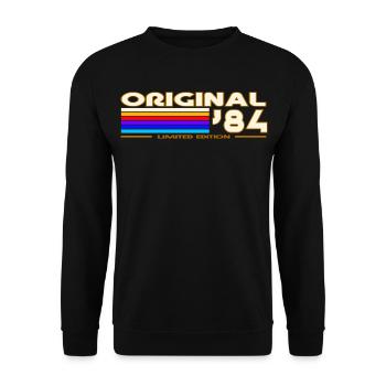 Original 84 Retro Rainbow - Unisex Sweatshirt - black - Front - Alina (178cm) & Michal (187cm)