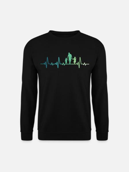 Père et fille - père et fils, papa fils et fille - Sweat-shirt Unisexe - noir