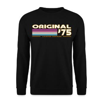 Original 75 Rayures Vintage - Sweat-shirt Unisexe - noir - Devant - Alina (178cm) & Michal (187cm)