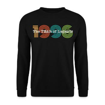 30e anniversaire du millésime 1996 - Sweat-shirt Unisexe - noir - Devant - Alina (178cm) & Michal (187cm)