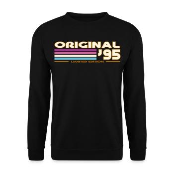 1995 - Unisex Pullover - Schwarz - Vorne - Alina (178cm) & Michal (187cm)