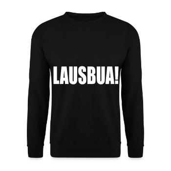 lustig lausbua - Unisex Pullover - Schwarz - Vorne - Alina (178cm) & Michal (187cm)