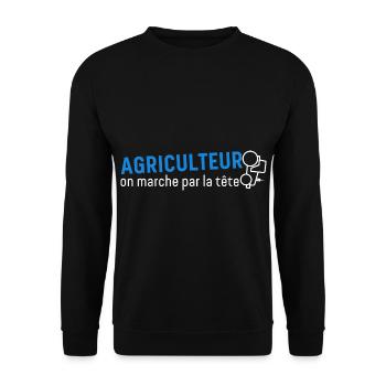 Farmer Farmer - Unisex Sweatshirt - black - Front - Alina (178cm) & Michal (187cm)
