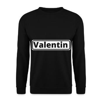 Valentine, valentine, valentine - Unisex Sweatshirt - black - Front - Alina (178cm) & Michal (187cm)