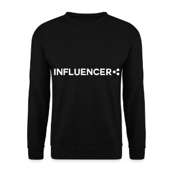 Influencer Social Media Online Network - Unisex Pullover - Schwarz - Vorne - Alina (178cm) & Michal (187cm)