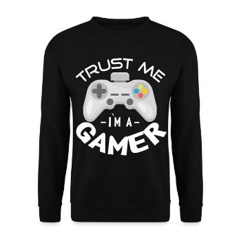 Croyez-moi, je suis un joueur de jeux de hasard - Sweat-shirt Unisexe - noir - Devant - Alina (178cm) & Michal (187cm)