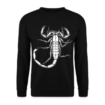 Scorpio Animal Zodiac Gift - Unisex Sweatshirt - black - Front - Alina (178cm) & Michal (187cm)