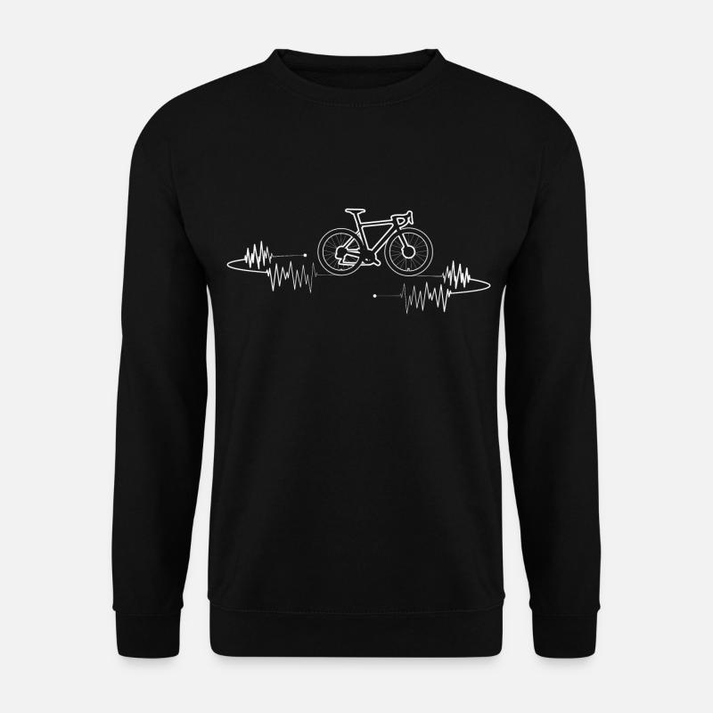 Rennrad Gravel Cyclocross Herzschlag EKG - Unisex Pullover - Schwarz
