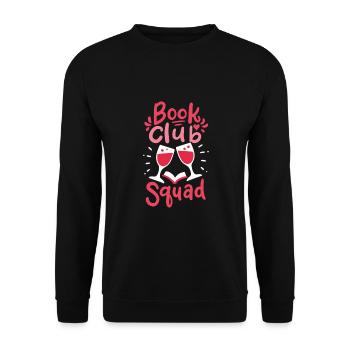 Bookworm Nerd Student Professor - Sweat-shirt Unisexe - noir - Devant - Alina (178cm) & Michal (187cm)