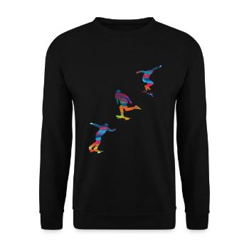 Idée cadeau skateboard skateboard - Sweat-shirt Unisexe - noir - Devant - Alina (178cm) & Michal (187cm)