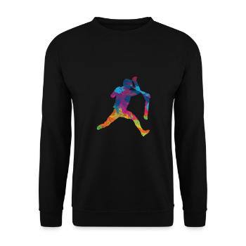 Scooter Tretroller Stunts Skatepark Geschenkidee - Unisex Pullover - Schwarz - Vorne - Alina (178cm) & Michal (187cm)