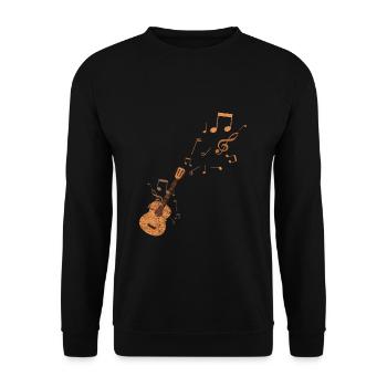 Guitar gift idea guitarist guitar player - Unisex Sweatshirt - black - Front - Alina (178cm) & Michal (187cm)