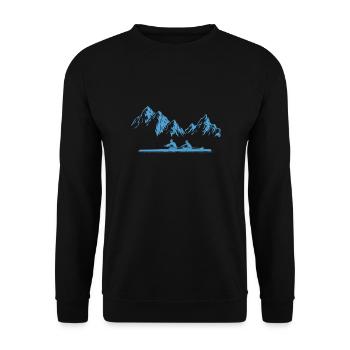 Rowing paddling rowing kayak gift idea - Unisex Sweatshirt - black - Front - Alina (178cm) & Michal (187cm)