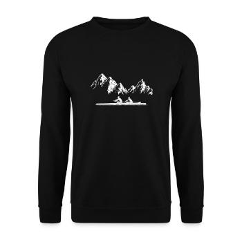Rowing Paddling Rowing Kayak Rowing Boat Gift - Unisex Sweatshirt - black - Front - Alina (178cm) & Michal (187cm)