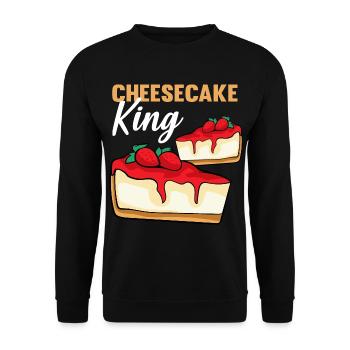 Cheesecake King - Unisex Sweatshirt - black - Front - Alina (178cm) & Michal (187cm)