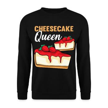 Cheesecake Queen - Unisex Sweatshirt - black - Front - Alina (178cm) & Michal (187cm)
