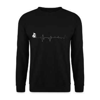 Horn French Horn Horn Orchestra Gift - Unisex Sweatshirt - black - Front - Alina (178cm) & Michal (187cm)