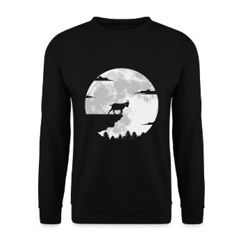 Chèvres cadeaux caprin Capricorne Capricorne capricorne lune - Sweat-shirt Unisexe - noir - Devant - Alina (178cm) & Michal (187cm)