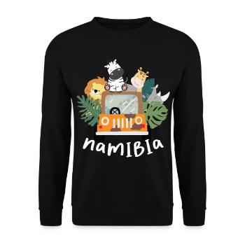 Namibia - Unisex Sweatshirt - black - Front - Alina (178cm) & Michal (187cm)