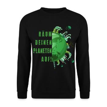 Earth Day Umweltschützer Umweltschutz Naturschutz - Unisex Pullover - Schwarz - Vorne - Alina (178cm) & Michal (187cm)