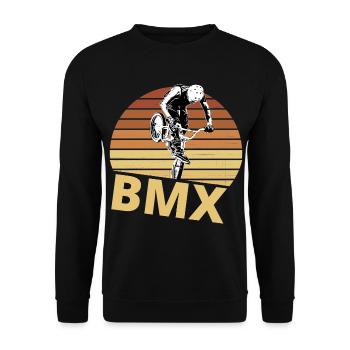 Bmx / bmx fahrer / Freestyle Bmx / Bmx Flatland - Sweat-shirt Unisexe - noir - Devant - Alina (178cm) & Michal (187cm)