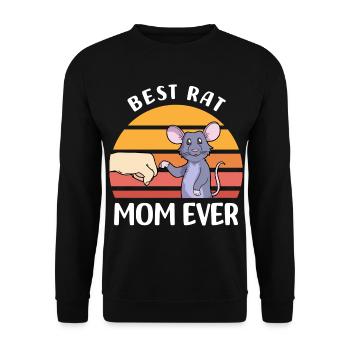 Rats Pets | Rat Animals Rodents Gifts - Unisex Sweatshirt - black - Front - Alina (178cm) & Michal (187cm)