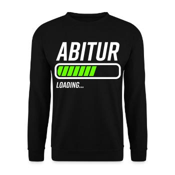 Abitur Loading Ladebalken - Unisex Pullover - Schwarz - Vorne - Alina (178cm) & Michal (187cm)