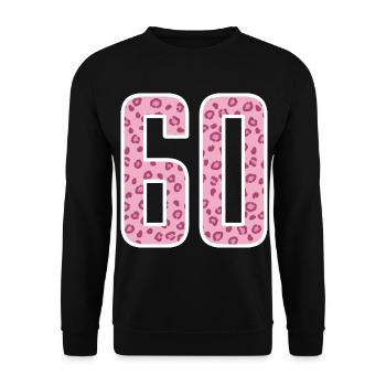 60 Jahre 60er Geschenkidee - Unisex Pullover - Schwarz - Vorne - Alina (178cm) & Michal (187cm)