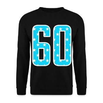 60 Jahre 60er Geschenkidee Geburtstag - Unisex Pullover - Schwarz - Vorne - Alina (178cm) & Michal (187cm)