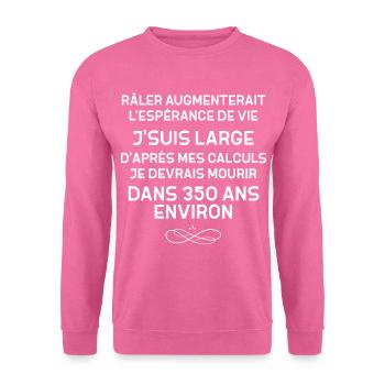 Râler C'est Bon Pour La Santé - Sweat-shirt Unisexe - rose - Devant