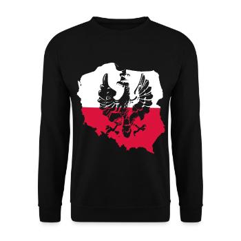 Pays polonais Drapeau polonais Drapeau - Sweat-shirt Unisexe - noir - Devant - Alina (178cm) & Michal (187cm)