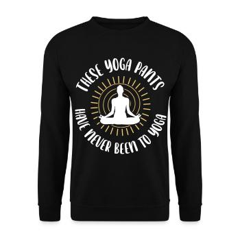 Yogalehrer Spruch Für Yogi Yoga - Unisex Pullover - Schwarz - Vorne - Alina (178cm) & Michal (187cm)